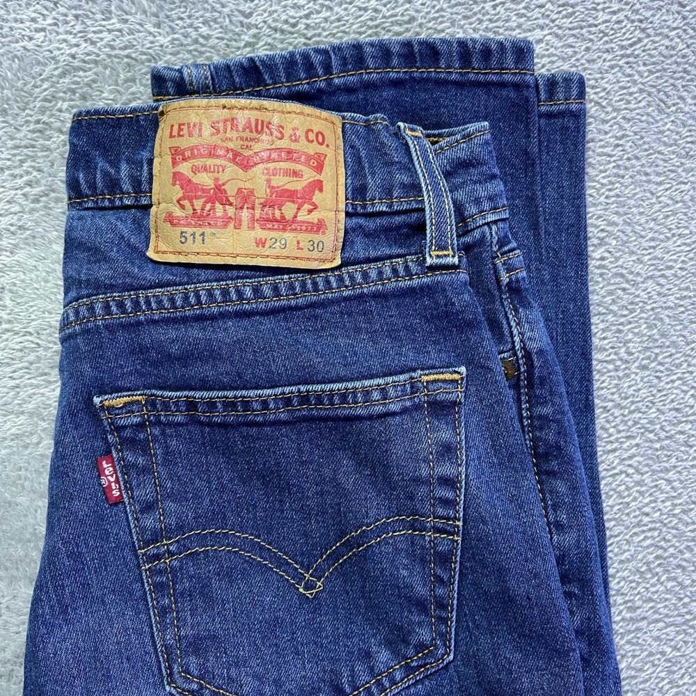 Levi's 511 Slim Fit‎ Jeans Men's W29 L30 Dark Wash Denim Everyday Casual Outdoor
